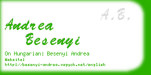 andrea besenyi business card